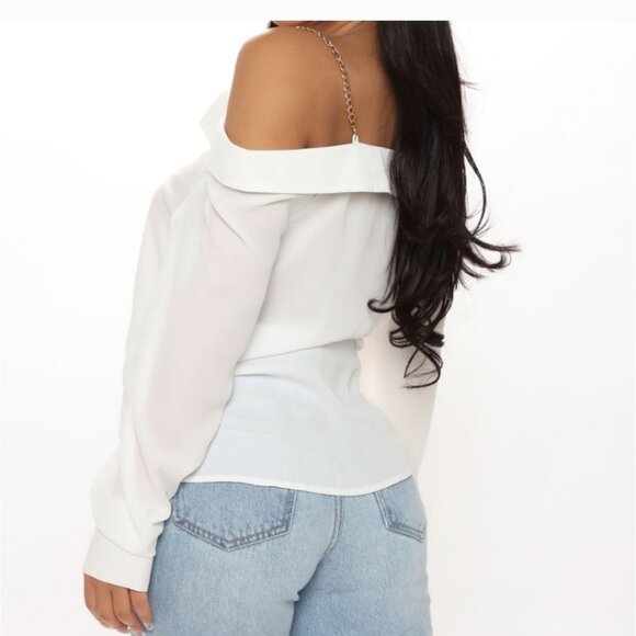 Long sleeve chiffon top - Picture 2 of 4